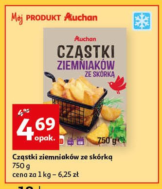 Cząstki ziemniaków ze skórką Auchan różnorodne (logo czerwone) promocja