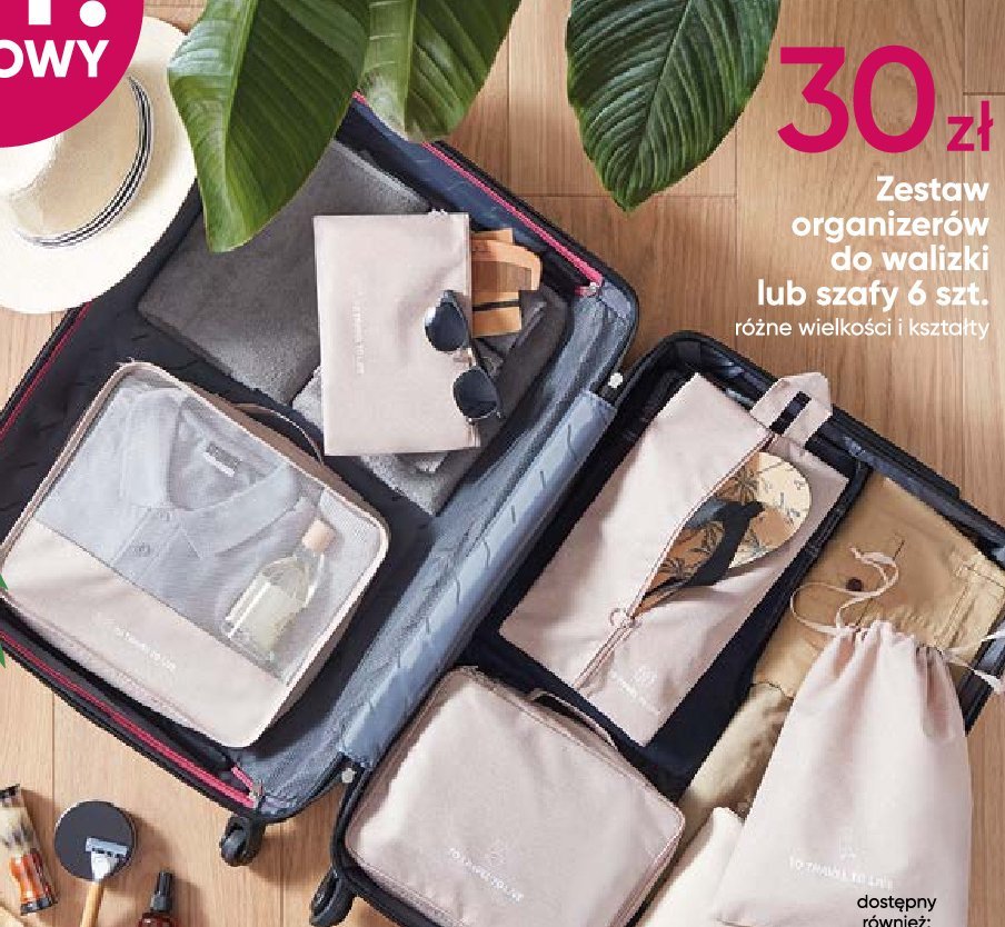 Zestaw organizerów do walizki promocja