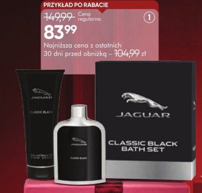 Zestaw JAGUAR CLASSIC BLACK męska woda toaletowa 100 ml + żel pod prysznic 200 ml promocja w Super-Pharm