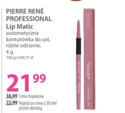 Konturówka do ust PIERRE RENÉ PROFESSIONAL Lip Matic automatyczna konturówka do ust, różne odcienie promocja w Hebe