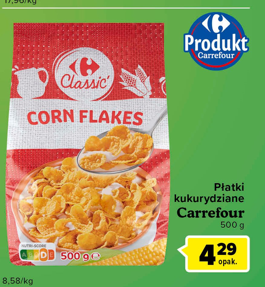 Płatki kukurydziane Carrefour promocja