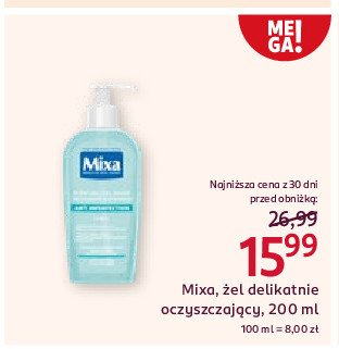 Żel oczyszczający bez mydła Mixa ekspert skóry wrażliwej promocja