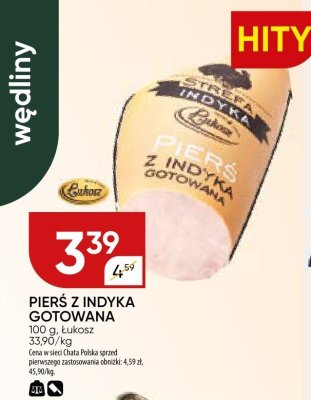 Pieś z indyka gotowana Łukosz promocja w Chata Polska