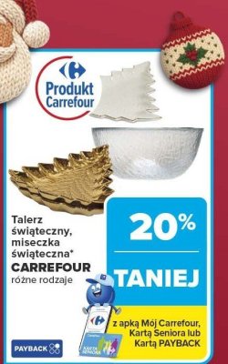 Talerz świąteczny, miseczka świąteczna, różne rodzaje -20% Carrefour promocja w Carrefour