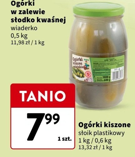 Ogórki kiszone Bies promocja w Intermarche