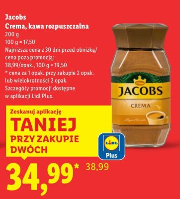 Kawa rozpuszczalna Crema promocja w Lidl