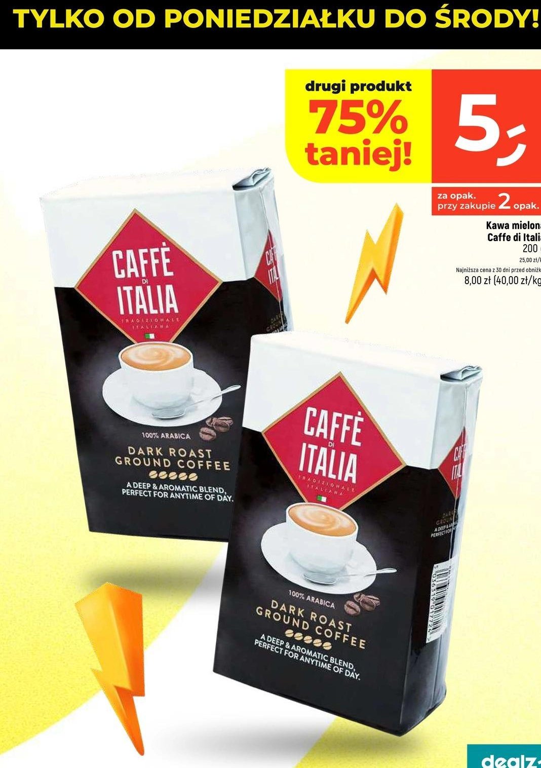 Kawa CAFFE DI ITALIA DARK ROAST promocja