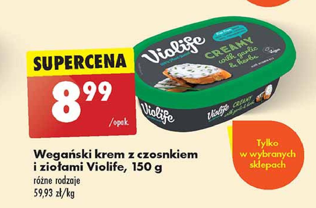 Krem do smarowania garlic & herbs Violife promocja