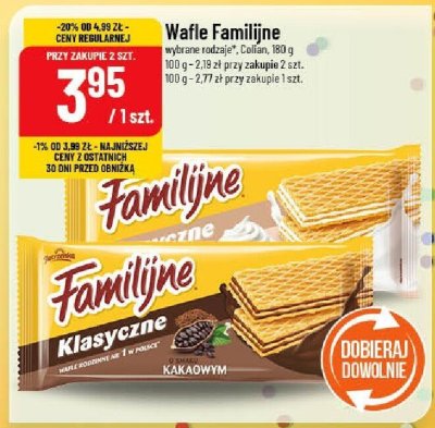 Wafle Familijne klasyczne kakaowym promocja w POLOmarket