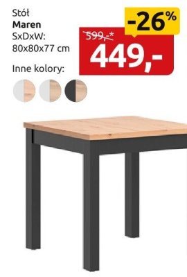 Stół Maren promocja w Black Red White