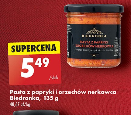 Pasta z papryki i nerkowców Biedronka promocja w Biedronka