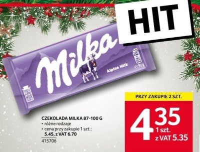 Czekolada Milka 87-100 g promocja w Selgros