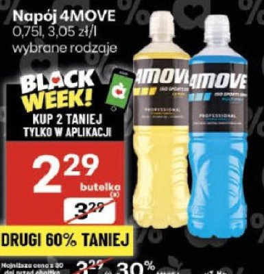 Napój 4MOVE wybrane rodzaje promocja w Delikatesy Centrum