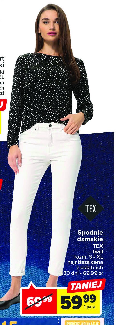 Spodnie damskie twill s-xl Tex promocja