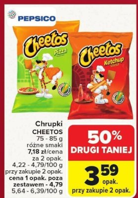Chrupki CHEETOS Pizza 75-85g promocja w Carrefour Market