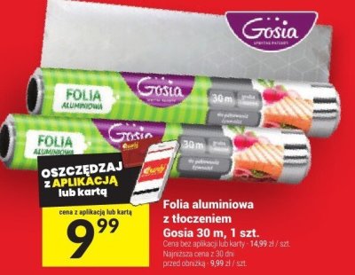 Folia aluminiowa z tłoczeniem Gosia 30 m promocja w Twój Market