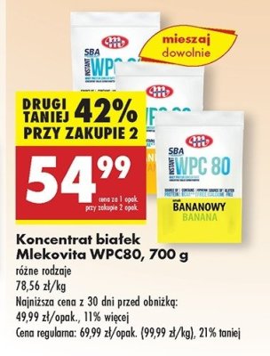 Odżywka białkowa wpc 80 waniliowa Mlekovita sba promocja