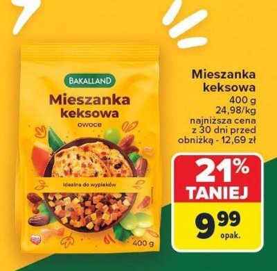 Mieszanka keksowa BAKALLAND 400 g promocja w Carrefour