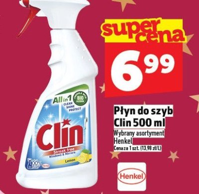 Płyn do szyb Clin 500 ml promocja w TOPAZ