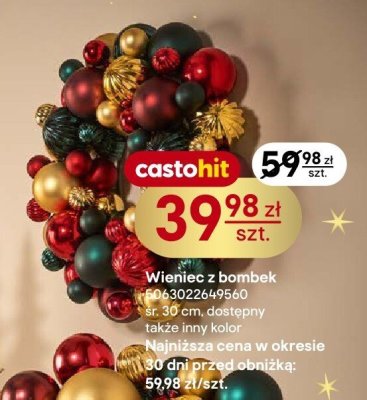 Wieniec z bombek promocja w Castorama