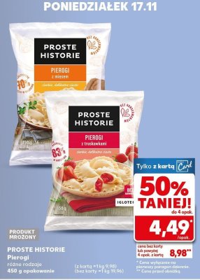 Pierogi Proste Historie z mięsem  promocja w Kaufland