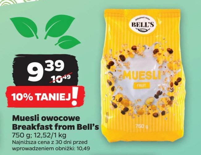 Musli fruit Breakfast from bell's promocja