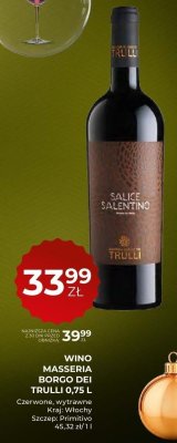 Wino MASSERIA BORGO DEI TRULLI 0,75 L promocja w Duży Ben