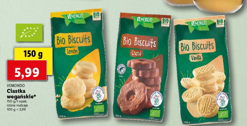 Ciastka wega艅skie vanilla Vemondo promocja