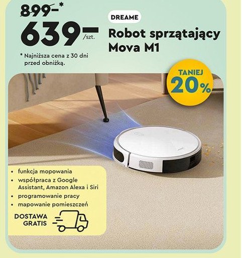 Robot sprzątający mova m1 Dreame promocja w Biedronka