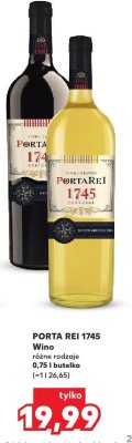Wino 1745 różne rodzaje 0,75 l  promocja w Kaufland