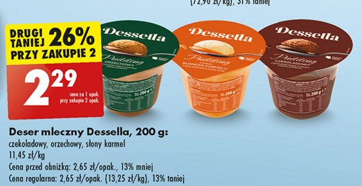 Pudding o samku słonego karmelu Dessella promocja w Biedronka