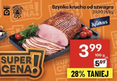 Szynka krucha od szwagra Krakus promocja w Delikatesy Centrum