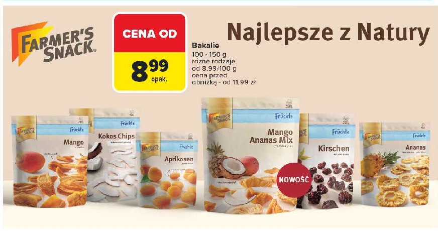 Mango plastry suszone Farmer's snack promocja