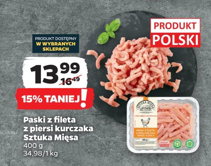 Paski z fileta piersi kurczaka SZTUKA MIĘSA NETTO promocja