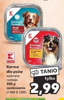 Karma dla psa wołowina i jagnięcina K-classic promocja