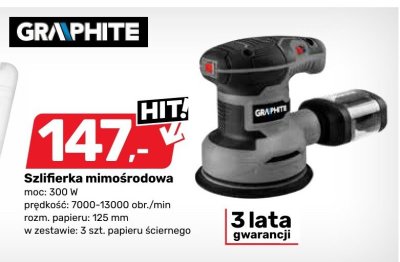 Szlifierka mimośrodowa GRAPHITE promocja w Bricomarche