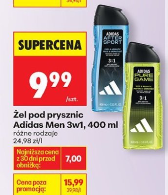Żel pod prysznic Adidas 3w1, 400 ml promocja w Biedronka