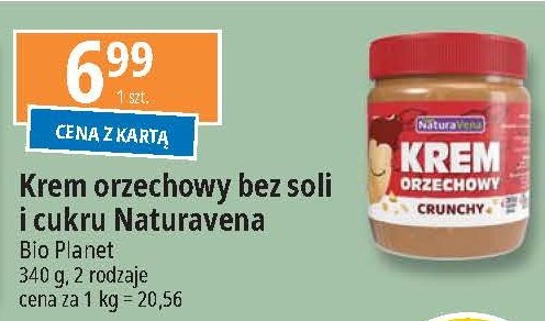 Krem orzechowy crunchy Naturavena promocja