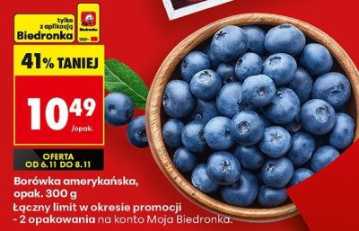 Borówka amerykańska opak. 300 g promocja w Biedronka