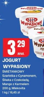 Jogurt wypasiony śmietankowy Mlekovita - Szarlotka z Cynamonem, Śliwka z Czekoladą, Mango z Karmelem promocja w Chorten