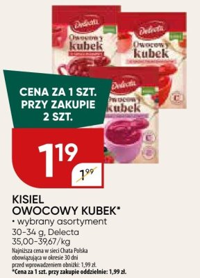 Kisiel owocowy Kubek Delecta promocja w Chata Polska