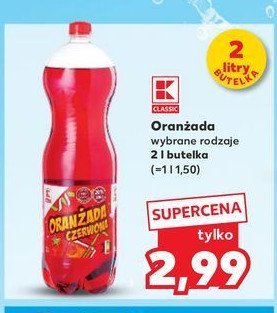 Oranżada czerwona K-classic promocja