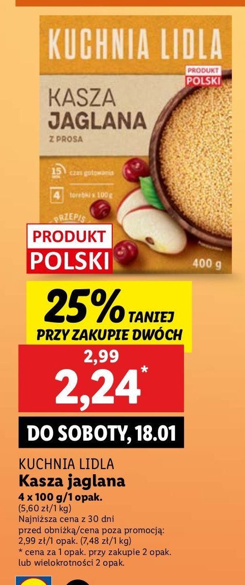 Kasza jaglana Kuchnia lidla.pl promocja w Lidl