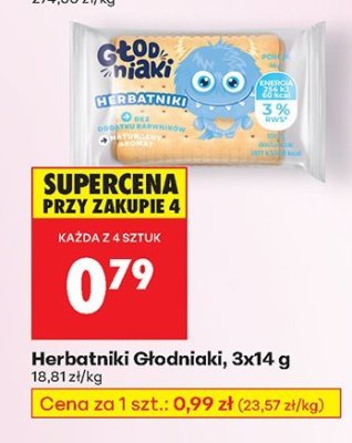 Herbatniki Głodniaki, 3x14 g promocja w Biedronka