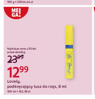 Tusz do rzęs czarny Lovely curling pump up promocja w Rossmann