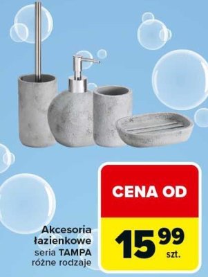 Akcesoria łazienkowe seria TAMPA różne rodzaje promocja w Carrefour Market