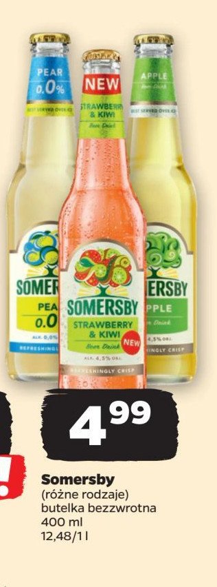 Piwo Somersby strawberry & kiwi promocja