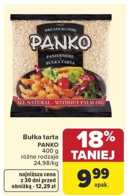 Bułka tarta PANKO 400 g różne rodzaje promocja w Carrefour