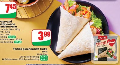 Tortilla pszenna Soft Turka promocja w Dino