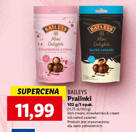 Czekoladki mini delights saled caramel Baileys original irish cream promocja